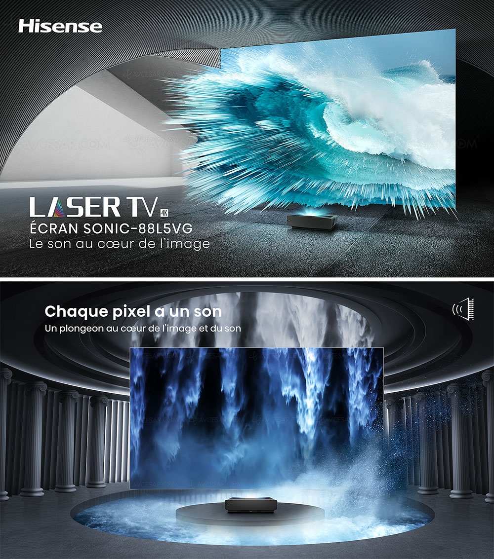 Laser TV Hisense&nbsp;88L5VG (88'')&nbsp;: innovations technologiques pour un&nbsp;vrai mur image&nbsp;et&nbsp;son
