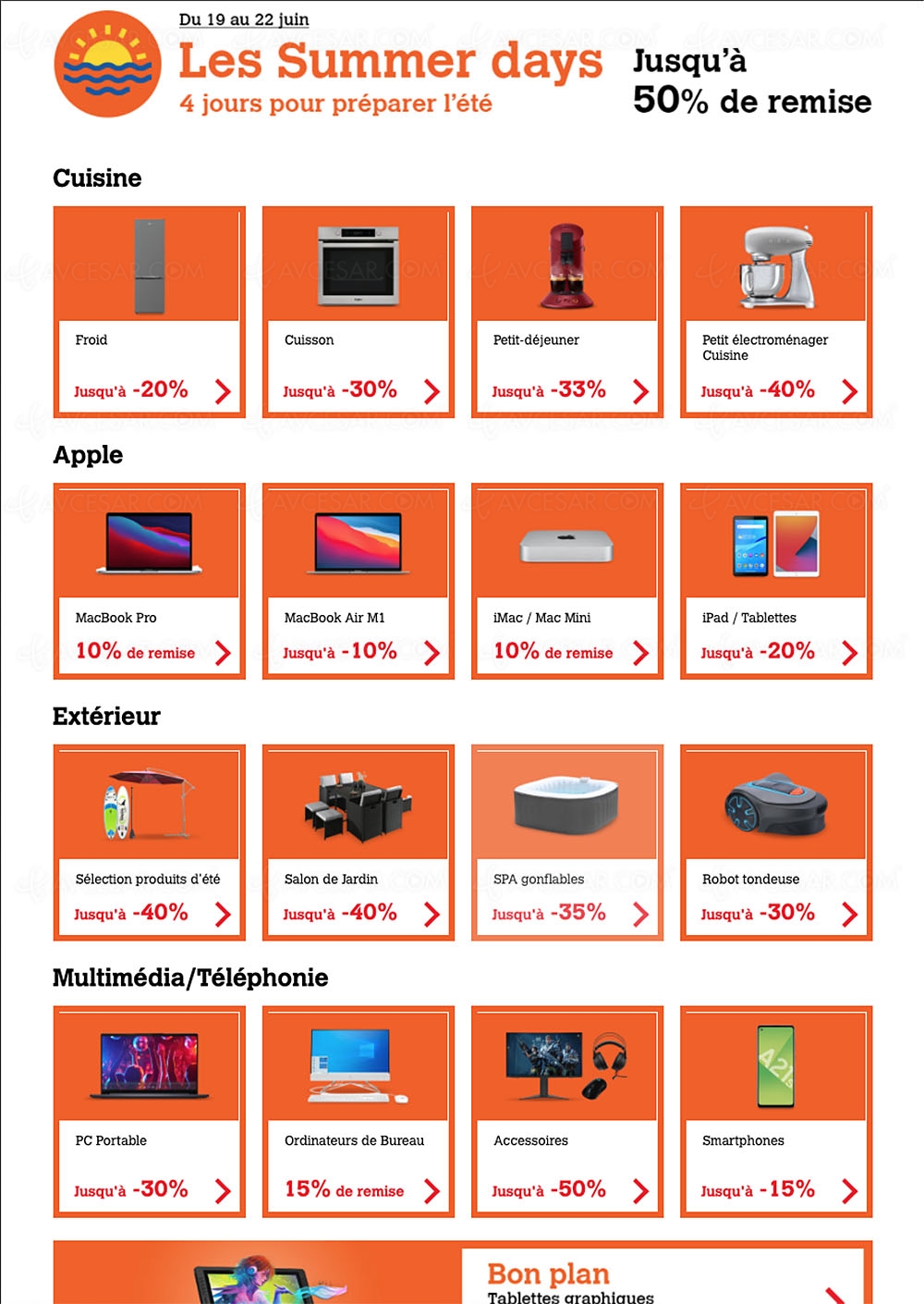Soldes Summer Days Darty, jusqu'à&nbsp;&#8209;50% de remise sur des milliers&nbsp;d'articles