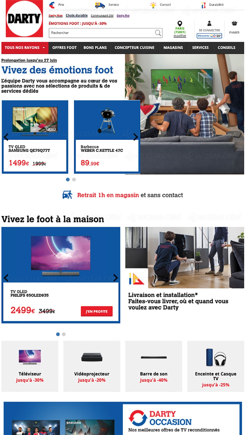 Soldes Émotions Foot Darty, jusqu'à&nbsp;&#8209;40% de remise sur des&nbsp;milliers&nbsp;d'articles