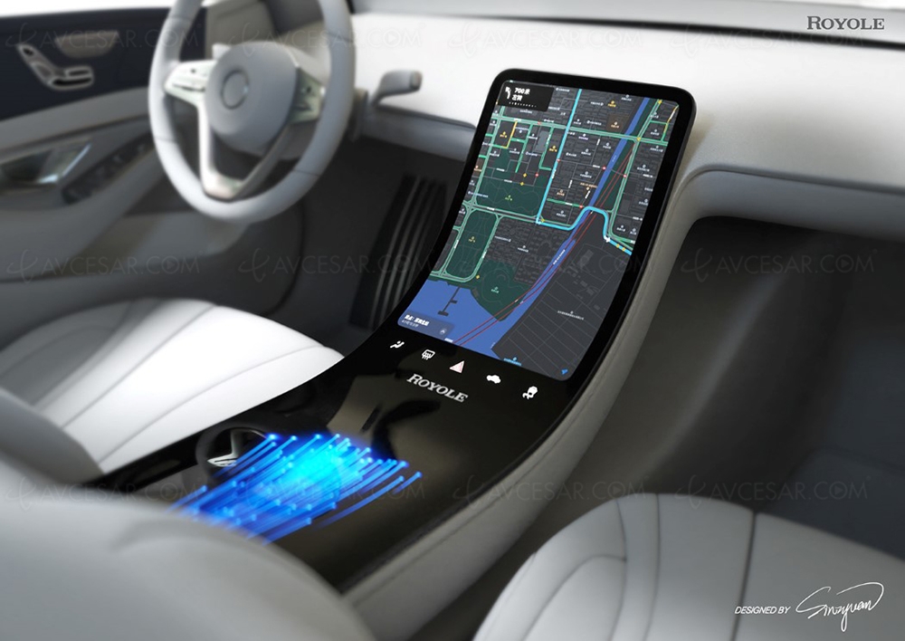 Tableau de bord/écran flexible pour&nbsp;voiture