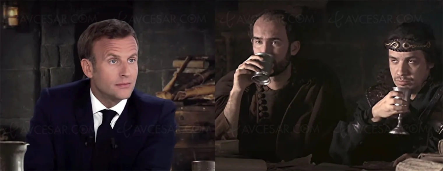 president-macron-vs-roi-arthur-un-nouveau-venu-a-kaamelott