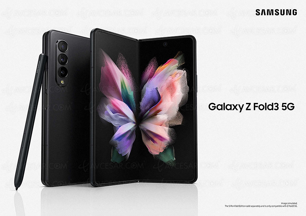 Samsung Galaxy Z Fold&nbsp;3, le&nbsp;smartphone/tablette compatible&nbsp;S&nbsp;Pen