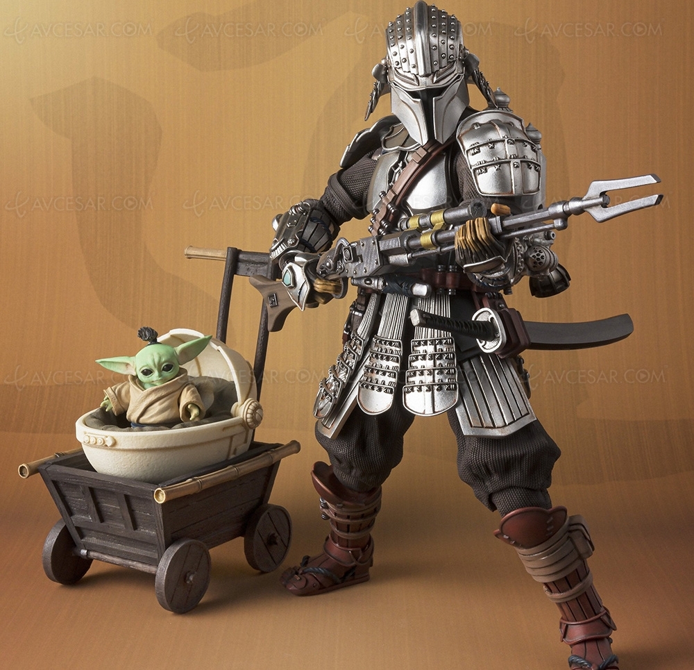 Mandalorian version Japon féodal&nbsp;: figurines grande&nbsp;classe