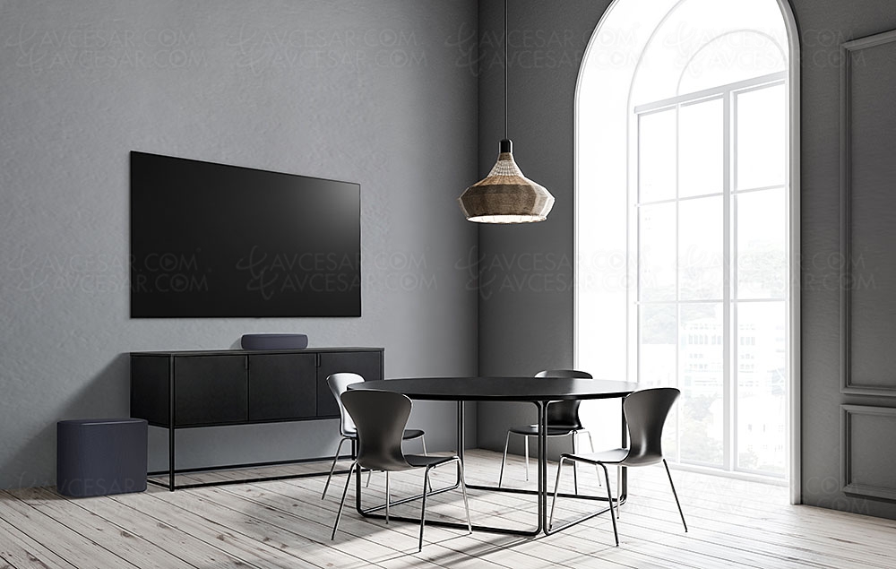 LG Eclair, barre de son compacte 3.1.2 Dolby&nbsp;Atmos, DTS:X et Meridian&nbsp;Horizon