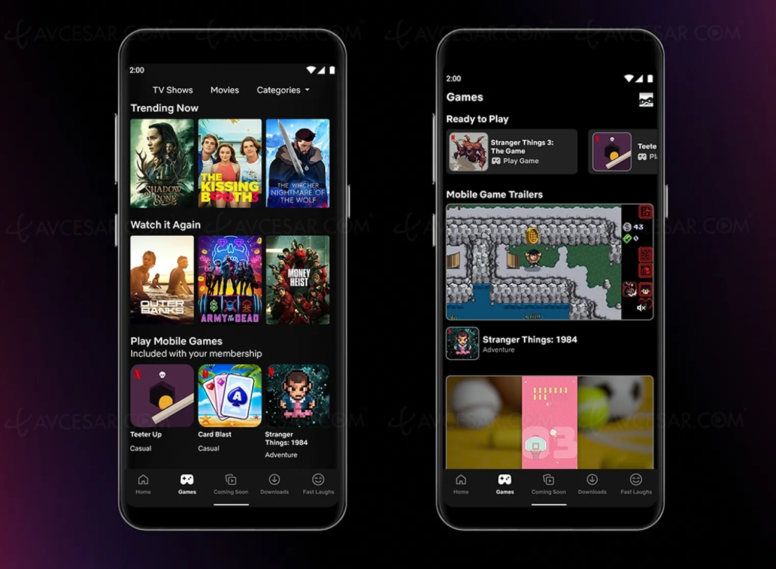 Jeux vidéo sur Netflix, expansion des tests