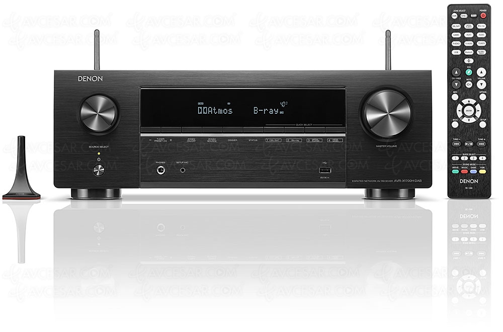 Denon AVR-X1700H, amplificateur&nbsp;7.2 Ultra&nbsp;HD&nbsp;8K, HDMI&nbsp;2.1, HDR Dolby&nbsp;Vision, HDR10+, AirPlay&nbsp;2,&nbsp;Heos…