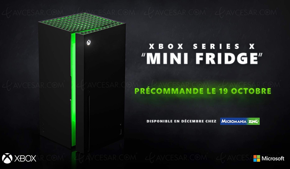 Minifrigo Xbox Series&nbsp;X, disponible en&nbsp;décembre