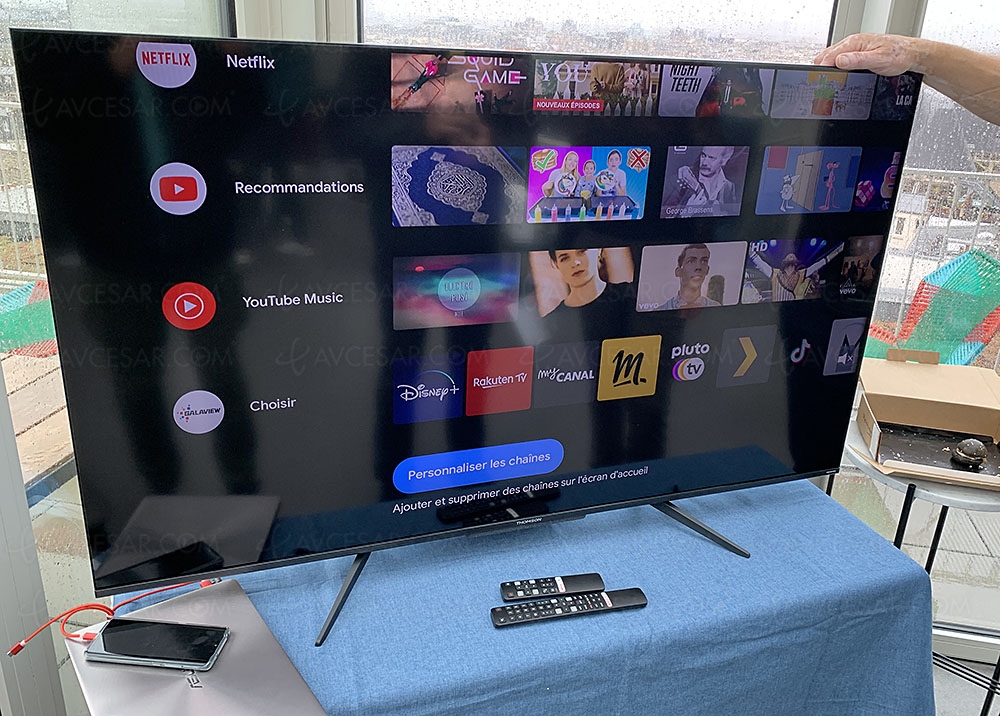 TV QLED Ultra&nbsp;HD 4K Thomson 55UH7500&nbsp;: Android&nbsp;TV&nbsp;11, HDR 10+, HDR Dolby&nbsp;Vision, Dolby&nbsp;Atmos…