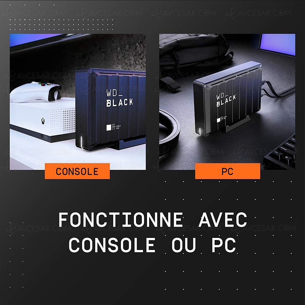 Black Friday 2021 > Disque dur WD_Black&nbsp;D10 8&nbsp;To gaming 7&nbsp;200&nbsp;tr/min à&nbsp;200&nbsp;€, soit &#8209;31% ou&nbsp;&#8209;89&nbsp;€ de&nbsp;remise