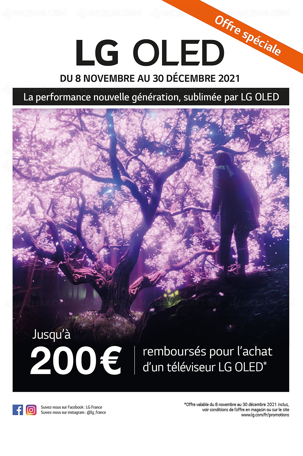 Black Friday 2021 > Offre de remboursement TV&nbsp;Oled LG&nbsp;C1, jusqu'à 200&nbsp;€&nbsp;remboursés