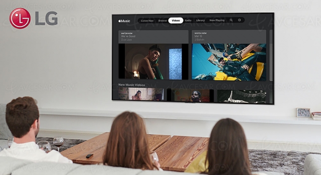 Apple Music sur Smart TV LG Oled/LCD millésimes 2016 à 2021