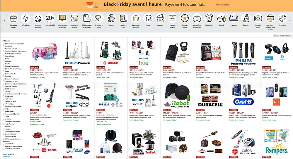 Black Friday 2021 > Amazon, 6&nbsp;120&nbsp;offres jusqu'à&nbsp;&#8209;87%