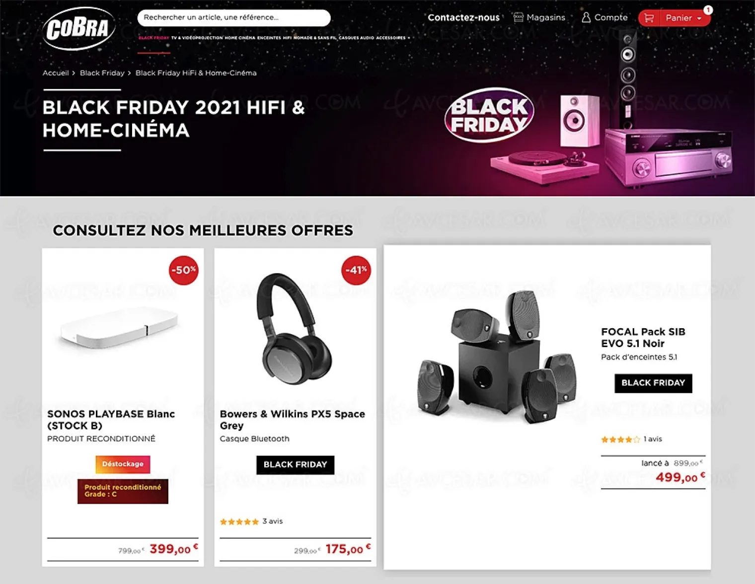 Black Friday 2021 > Amplis, enceintes, platines vinyle, Dac, barres de sons, lecteur CD… jusqu