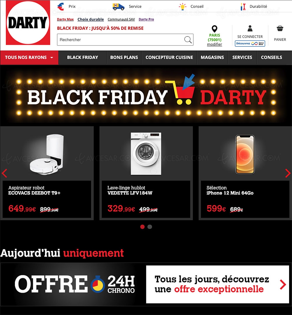 Black Friday 2021 > Black Friday 2021 Darty, des milliers d'offres jusqu'à&nbsp;&#8209;65%