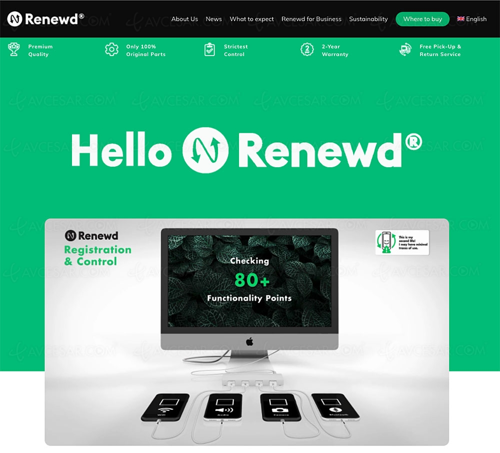 Renewd&nbsp;: smartphones, tablettes et autres appareils&nbsp;reconditionnés