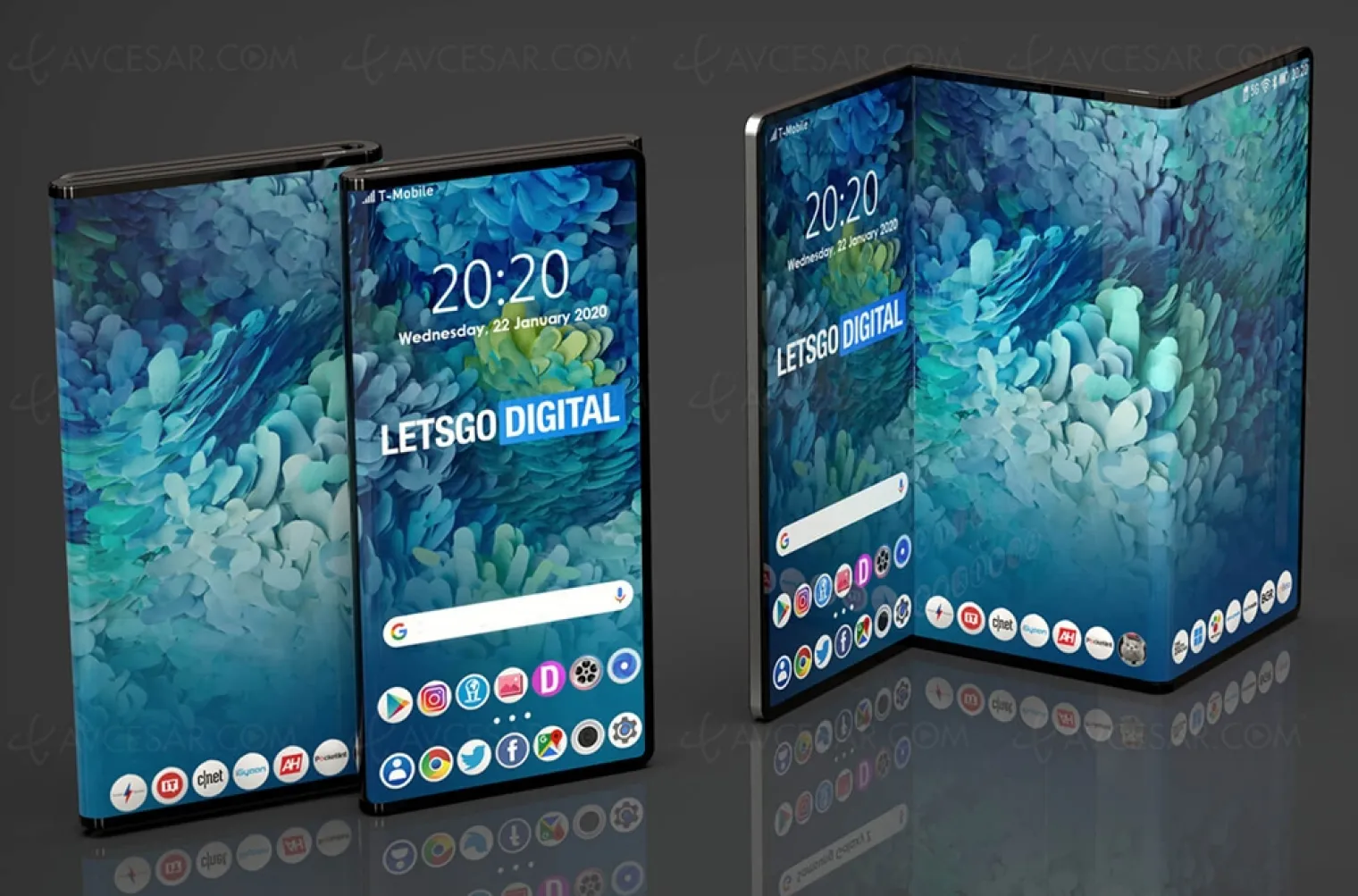 Smartphone Samsung pliable en trois, ça se précise