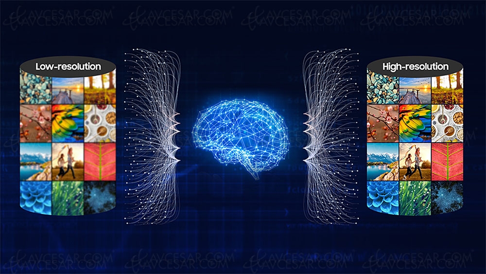 CES 22 > TV Neo QLED Samsung, 20&nbsp;modules Deep&nbsp;Learning et&nbsp;Real Depth&nbsp;Enhancer pour le Neo Quantum Processor&nbsp;2022