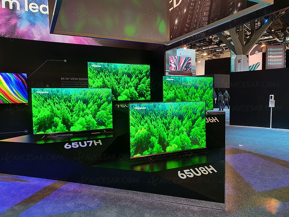 CES 22 > TV QLED Ultra HD 4K Hisense&nbsp;U8HQ, Mini&nbsp;LED, 55''/65'' et&nbsp;75'', 1&nbsp;500&nbsp;nits…