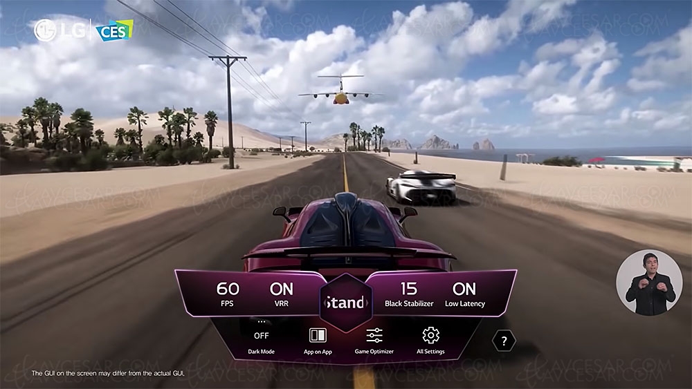 CES 22 > TV LG Oled 2022 zoom sur le Game Optimizer et les HDMI 2.1