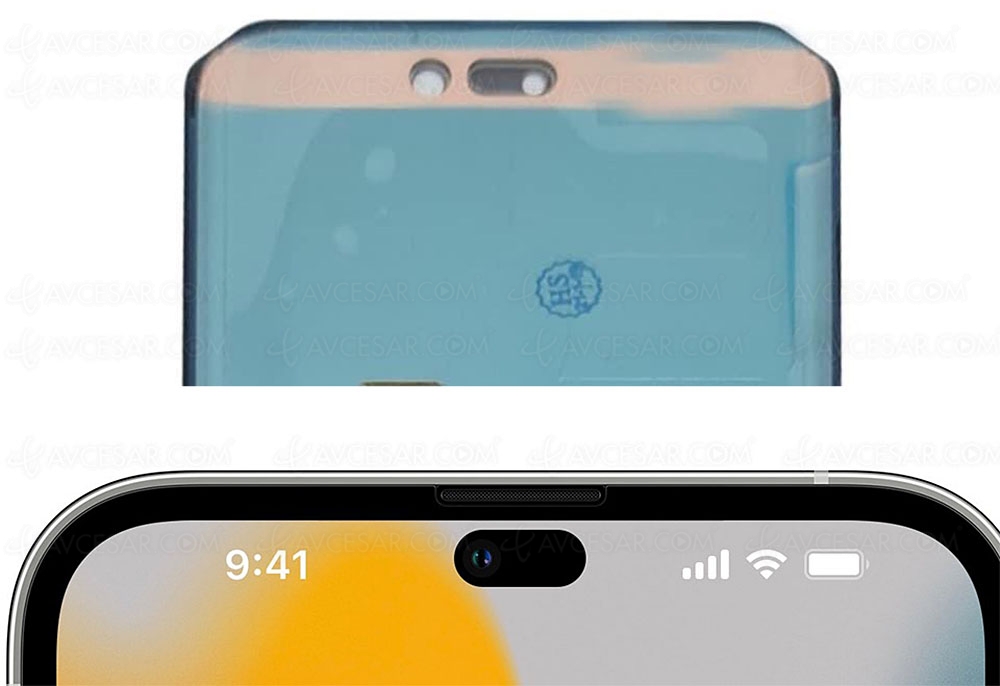iPhone 14 Pro et Pro Max sans encoche, confirmation avec une première image&nbsp;fuitée