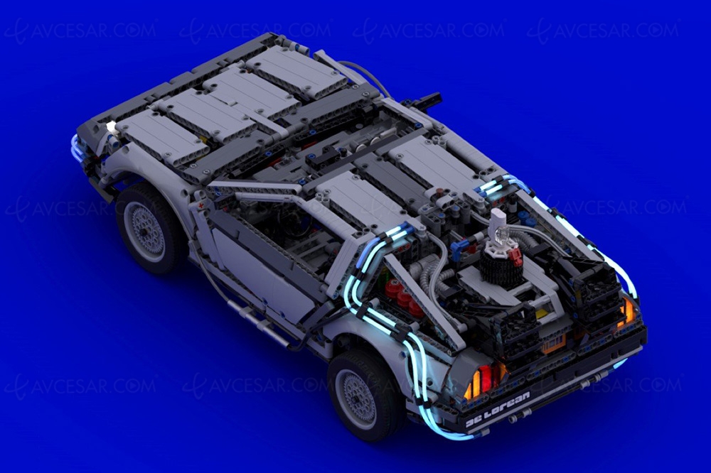 Une Delorean DMC-12 de “Retour vers le futur” en Lego