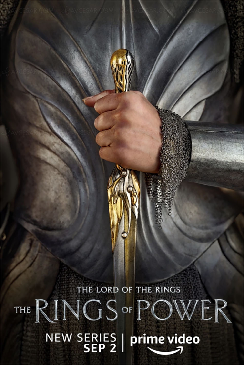 Affiches en cascade pour Le&nbsp;seigneur des anneaux&nbsp;: Rings of Power&nbsp;sur&nbsp;Amazon
