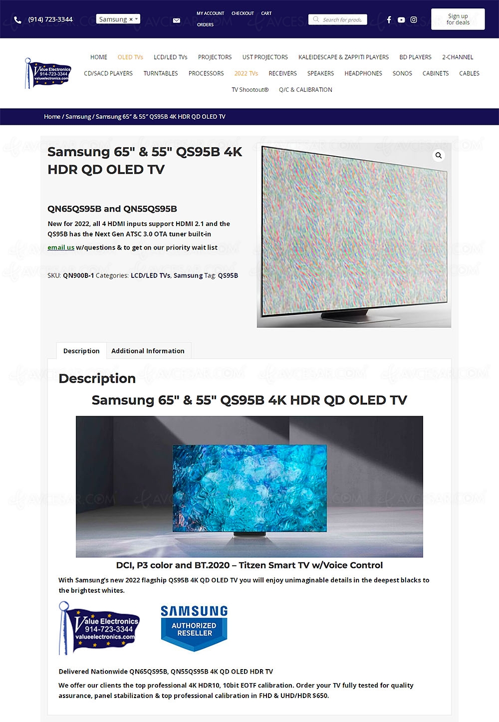 Samsung QS95B, TV QD&nbsp;Oled/QD‑Display référencés chez un revendeur en&nbsp;ligne