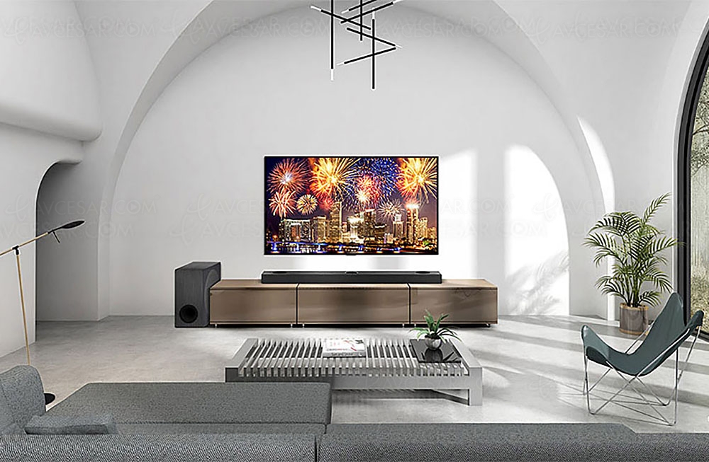 LG S80QY&nbsp;: barre de son 5.1.5, Dolby Atmos, DTS:X, AirPlay 2, Hi‑Res Audio, 570 W, Wi‑Fi et HDMI&nbsp;2.1
