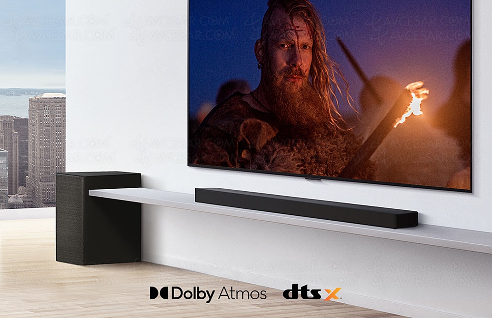LG S75Q&nbsp;: barre de son 3.1.2, Dolby Atmos, DTS:X, Hi‑Res Audio, 380&nbsp;W&nbsp;et&nbsp;HDMI&nbsp;2.1