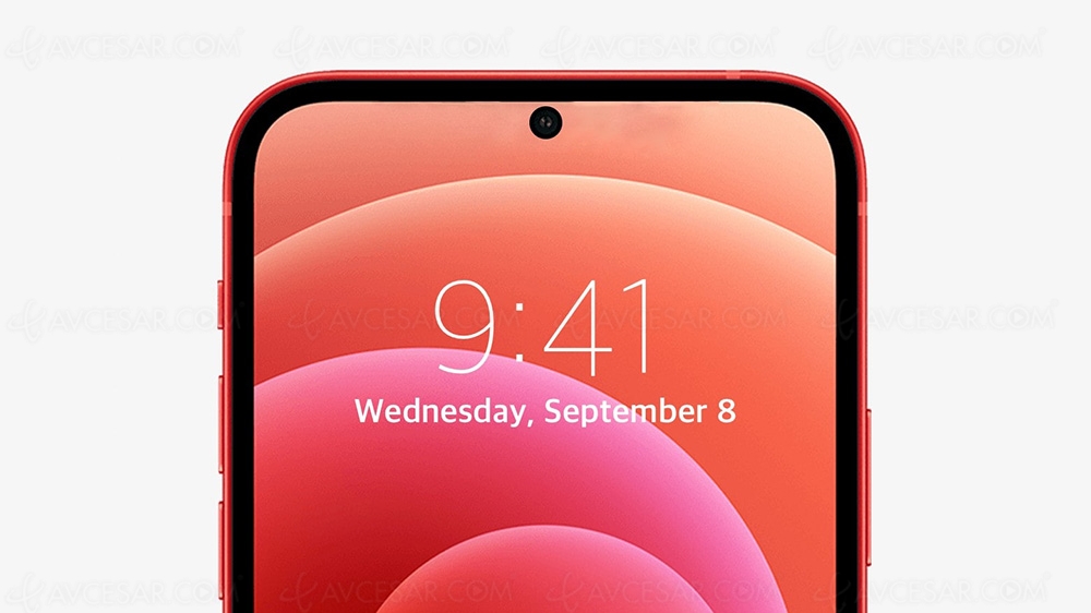 iPhone 15&nbsp;: perforation unique pour le&nbsp;capteur&nbsp;selfie