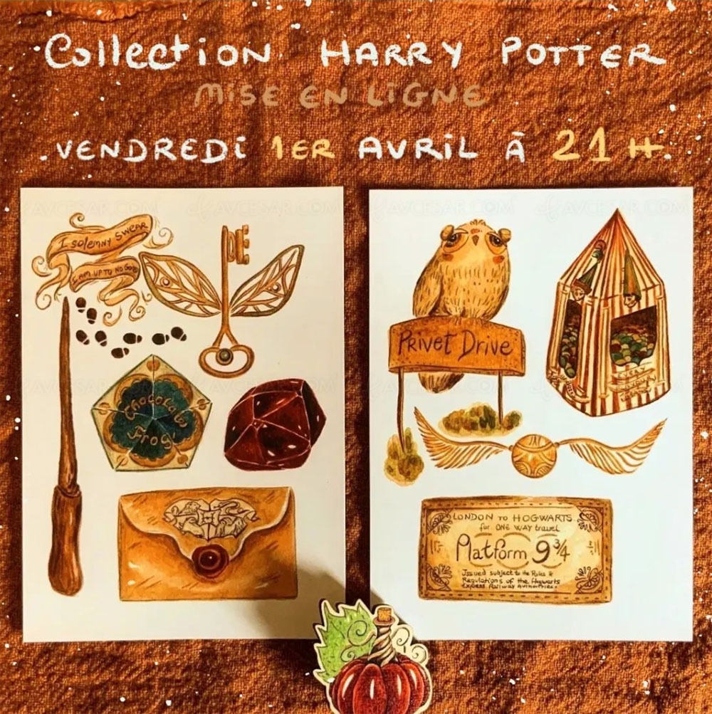 Les jolies créations Happy Potter de l'artiste Le&nbsp;Prince au&nbsp;petit&nbsp;pois