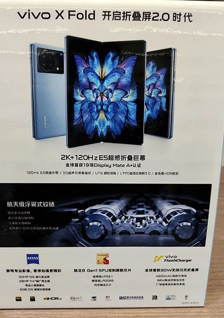 Vivo X Fold, caractéristiques fuitées…