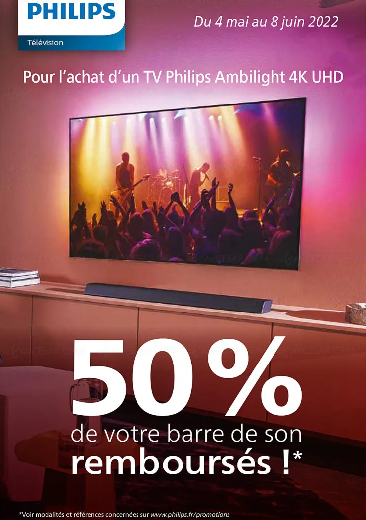 offre-de-remboursement-philips-barre-de-son-50-rembourses-pour-l-achat-d-un-tv-ambilight-ultra-hd-4k