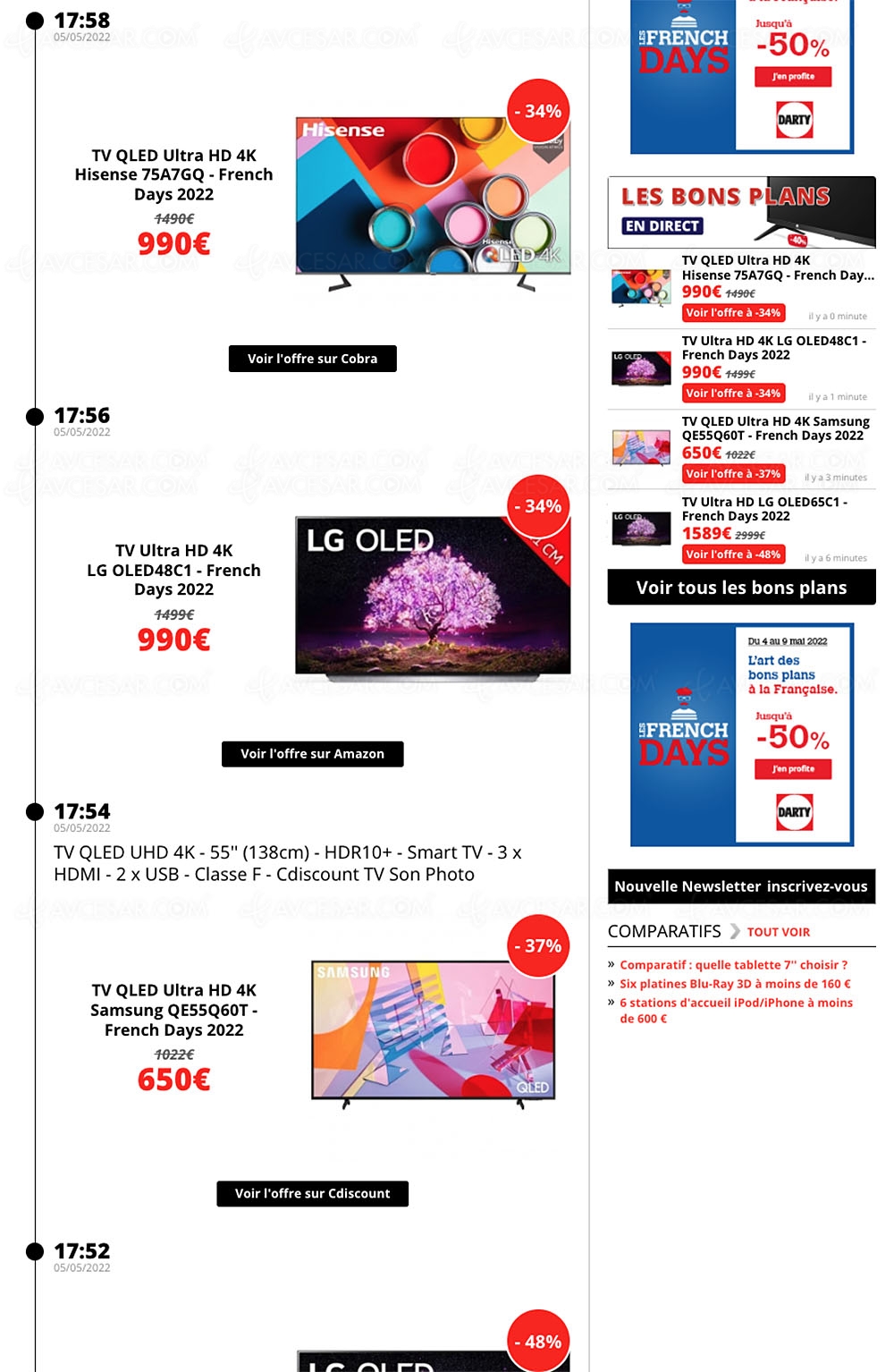 French Days 2022, les meilleurs bons plans à découvrir en&nbsp;live