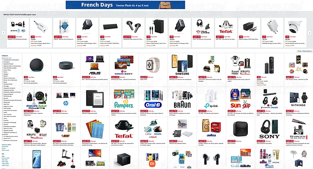 Ventes flash 2022 Amazon, 7&nbsp;380&nbsp;offres jusqu'à&nbsp;&#8209;94%