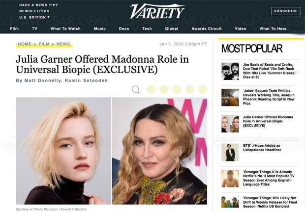 Une star d'Ozark va incarner Madonna dans son biopic