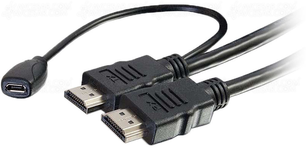 Câble HDMI 2.1a alimenté de grande longueur avec HDMI&nbsp;Cable&nbsp;Power