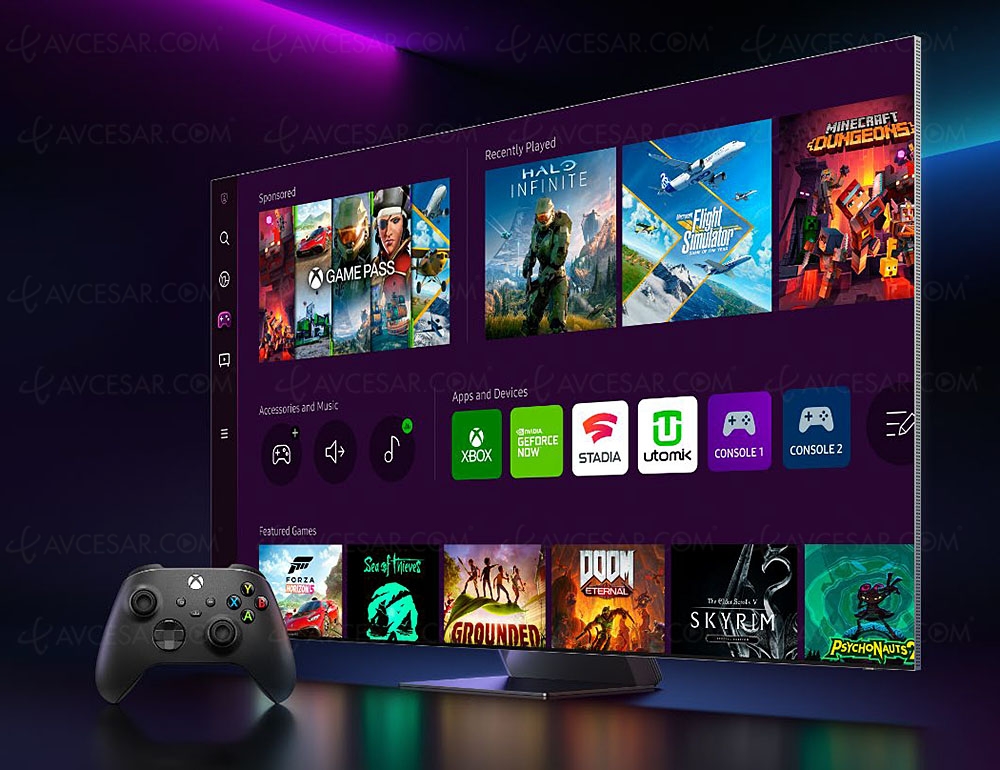Smart TV Samsung 2022, le Gaming&nbsp;Hub est là (GeForce&nbsp;Now, Google Stadia, Xbox,&nbsp;Twitch…)