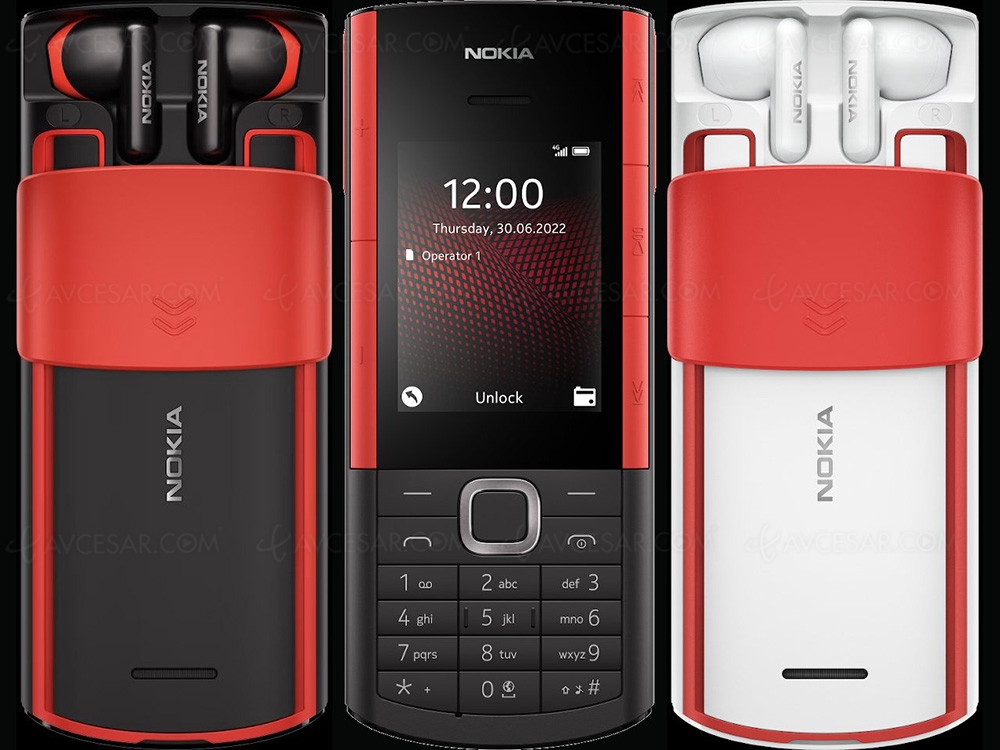 Mobile Nokia 5710 XpressAudio, avec écouteurs True Wireless&nbsp;intégrés