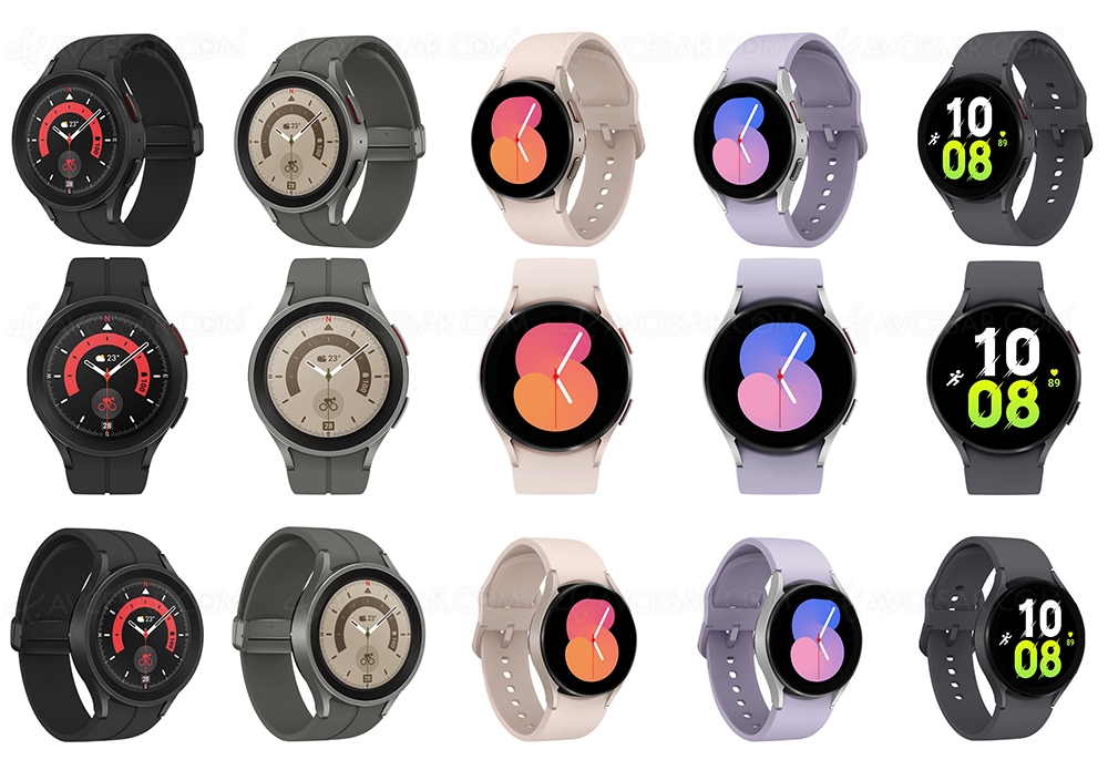 Samsung Galaxy Watch&nbsp;5 et Galaxy Watch&nbsp;5 Pro&nbsp;en&nbsp;images