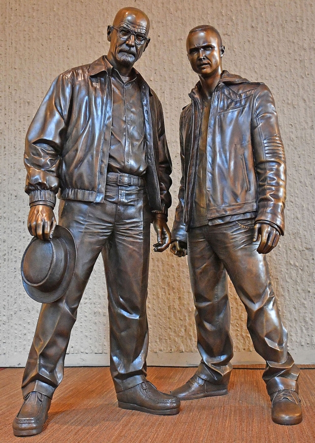 Statues Breaking Bad à Albuquerque, du bronze pour Eisenberg et Pinkman