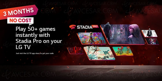 Stadia Pro gratuit 3 mois sur Smart TV LG