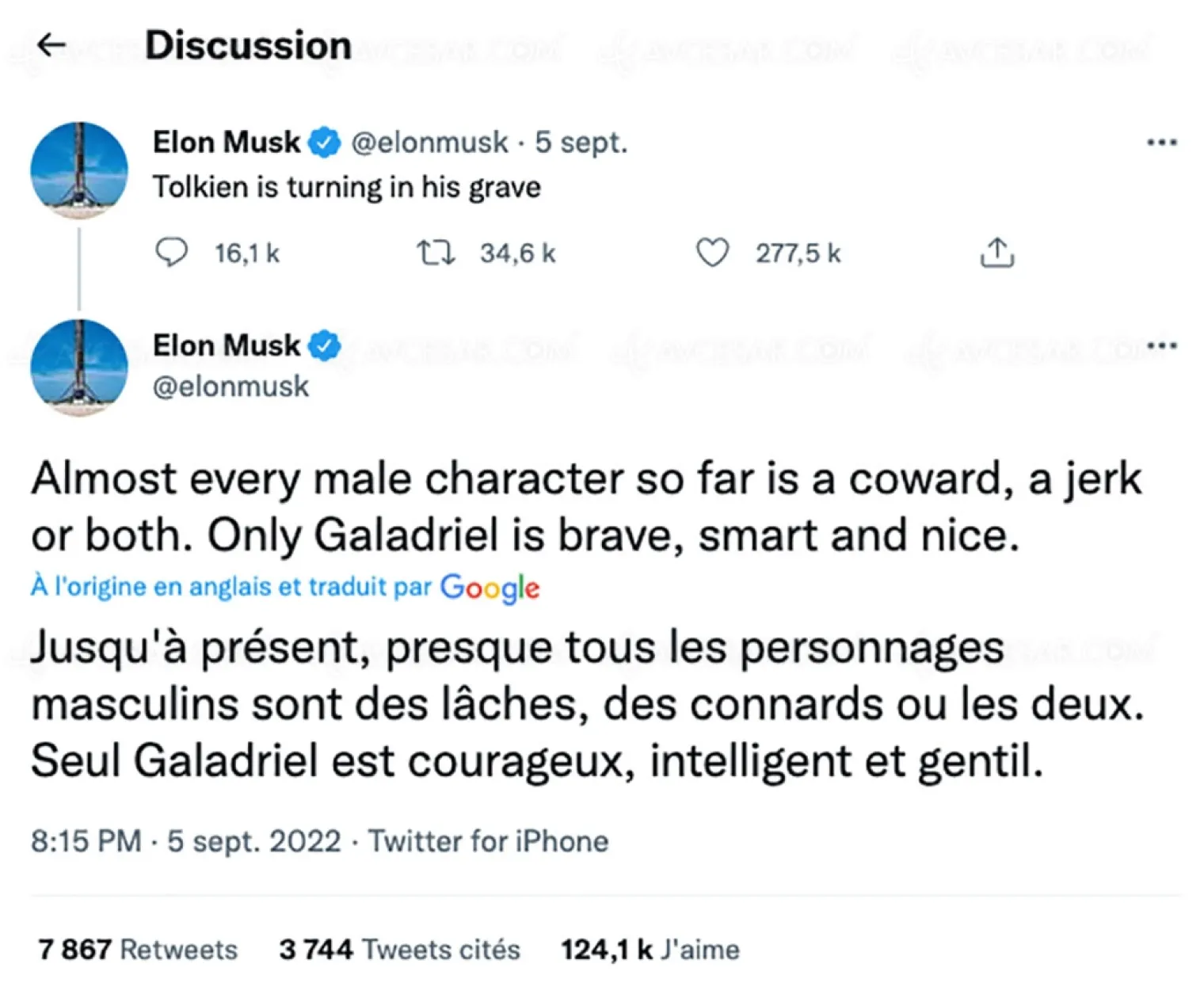 Elon Musk se paie Le seigneur des anneaux : les anneaux de pouvoir