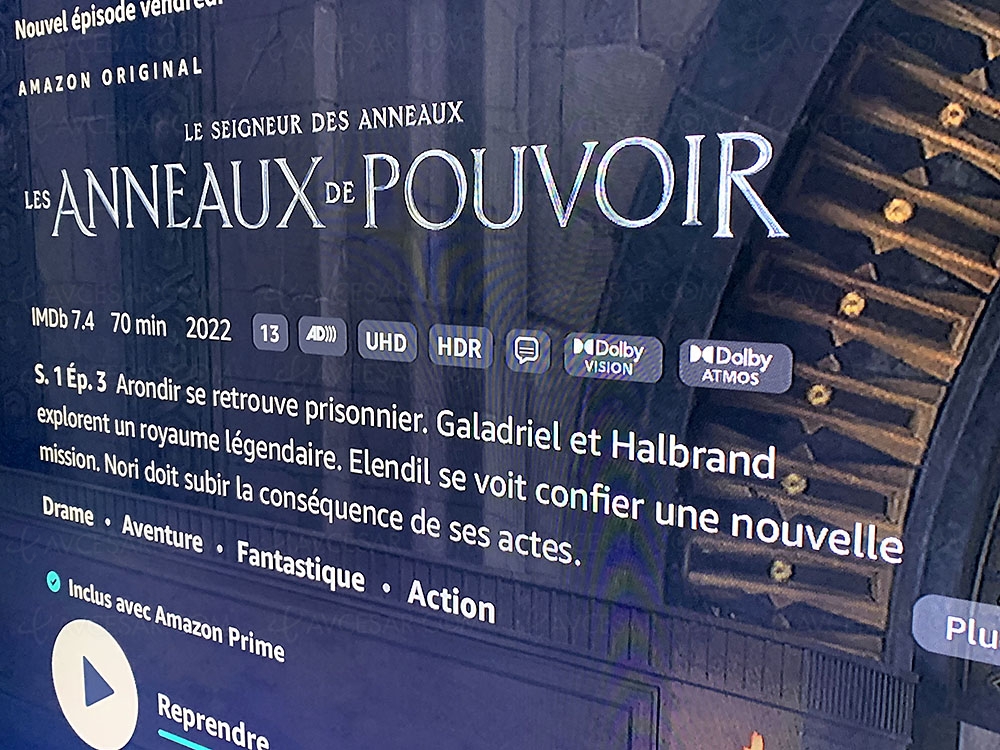 Amazon Prime Video supporte le&nbsp;HDR Dolby Vision avec Le&nbsp;seigneur des&nbsp;anneaux et&nbsp;Jack&nbsp;Ryan