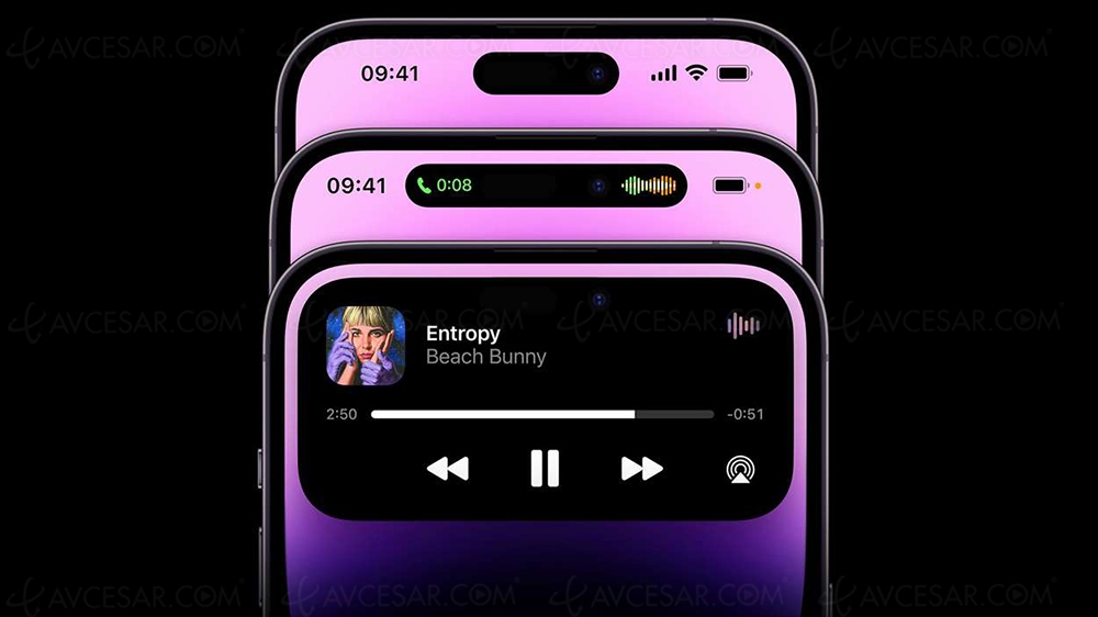 Dynamic Island sur tous les&nbsp;iPhone&nbsp;15