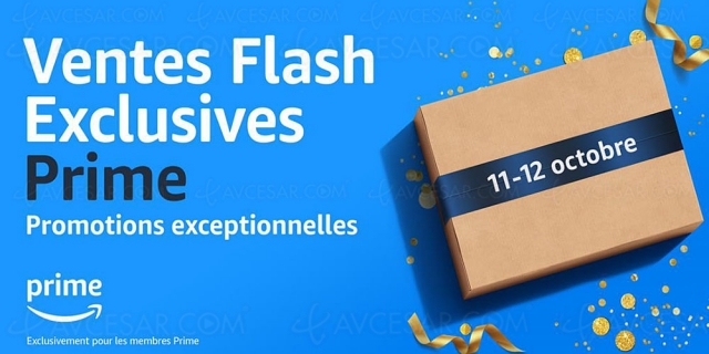 Prime Days Amazon, ventes flash exclusives Prime du 11 au 12 octobre