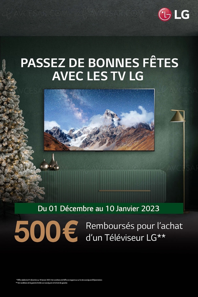 Offre de remboursement TV LG Oled, QNED, NanoCell et UHD, jusqu'à 500 € remboursés
