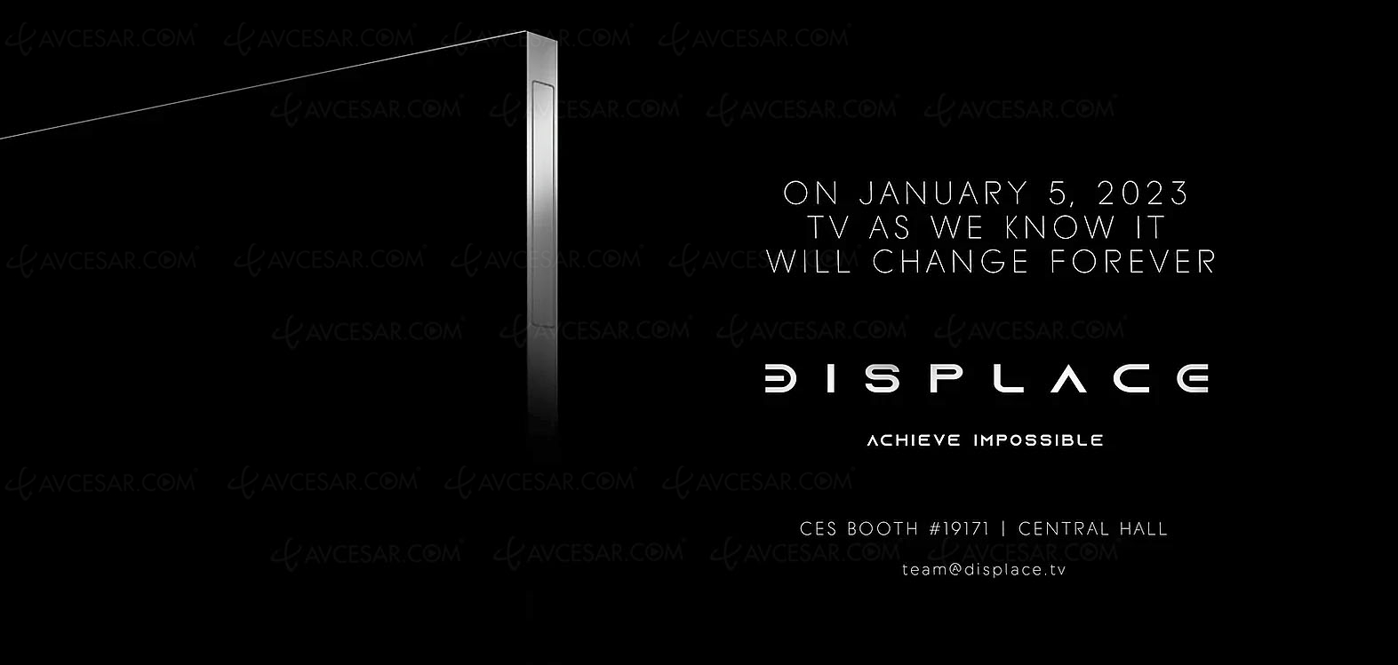 CES 23 > Displace TV , premier téléviseur Oled Ultra&nbsp;HD 4K complètement&nbsp;sans&#8209;fil&nbsp;!