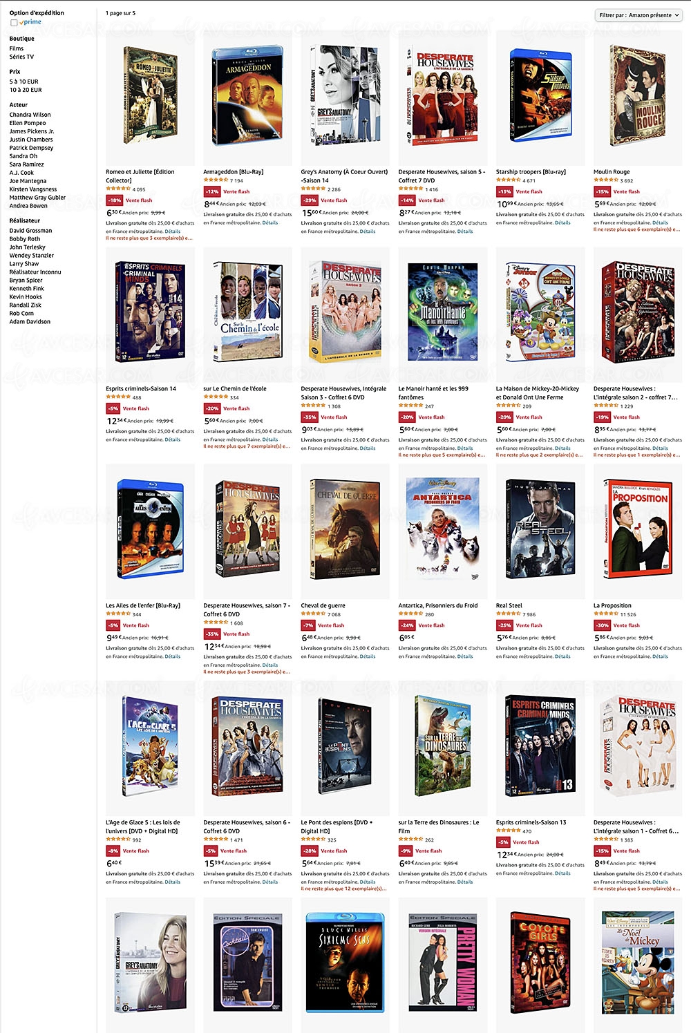 Amazon DVD/Blu-Ray/4K Ultra&nbsp;HD, jusqu'à&nbsp;&#8209;43% de&nbsp;remise sur&nbsp;155&nbsp;coffrets