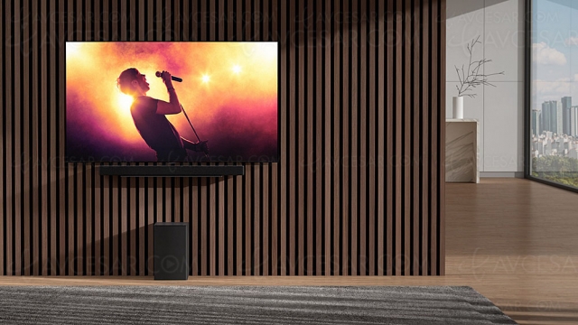 CES 23 > LG SC95 : barre de son 3.1.3 Dolby Atmos/DTS:X, AirPlay 2, Wow Orchestra, 400 W et HDMI 2.1